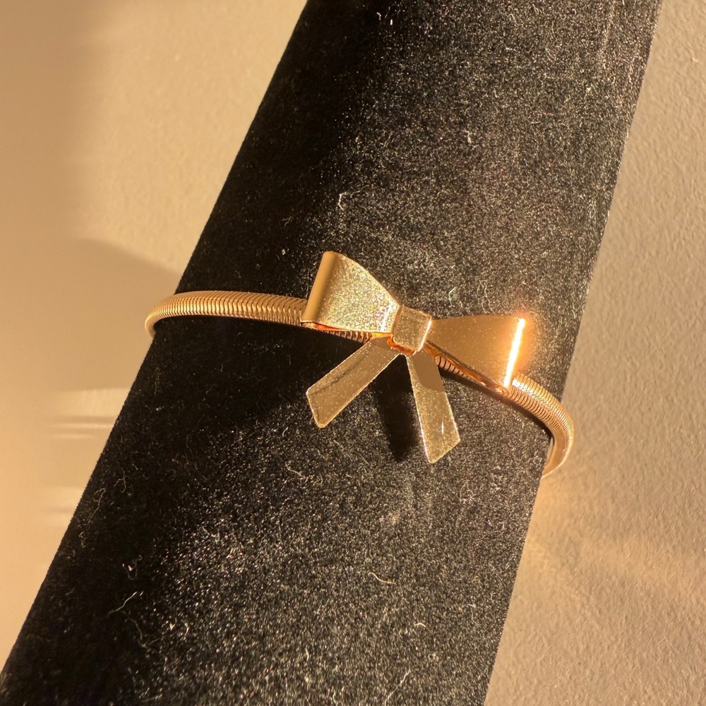 Delicate Bow 18k Gold Plated Bracelets